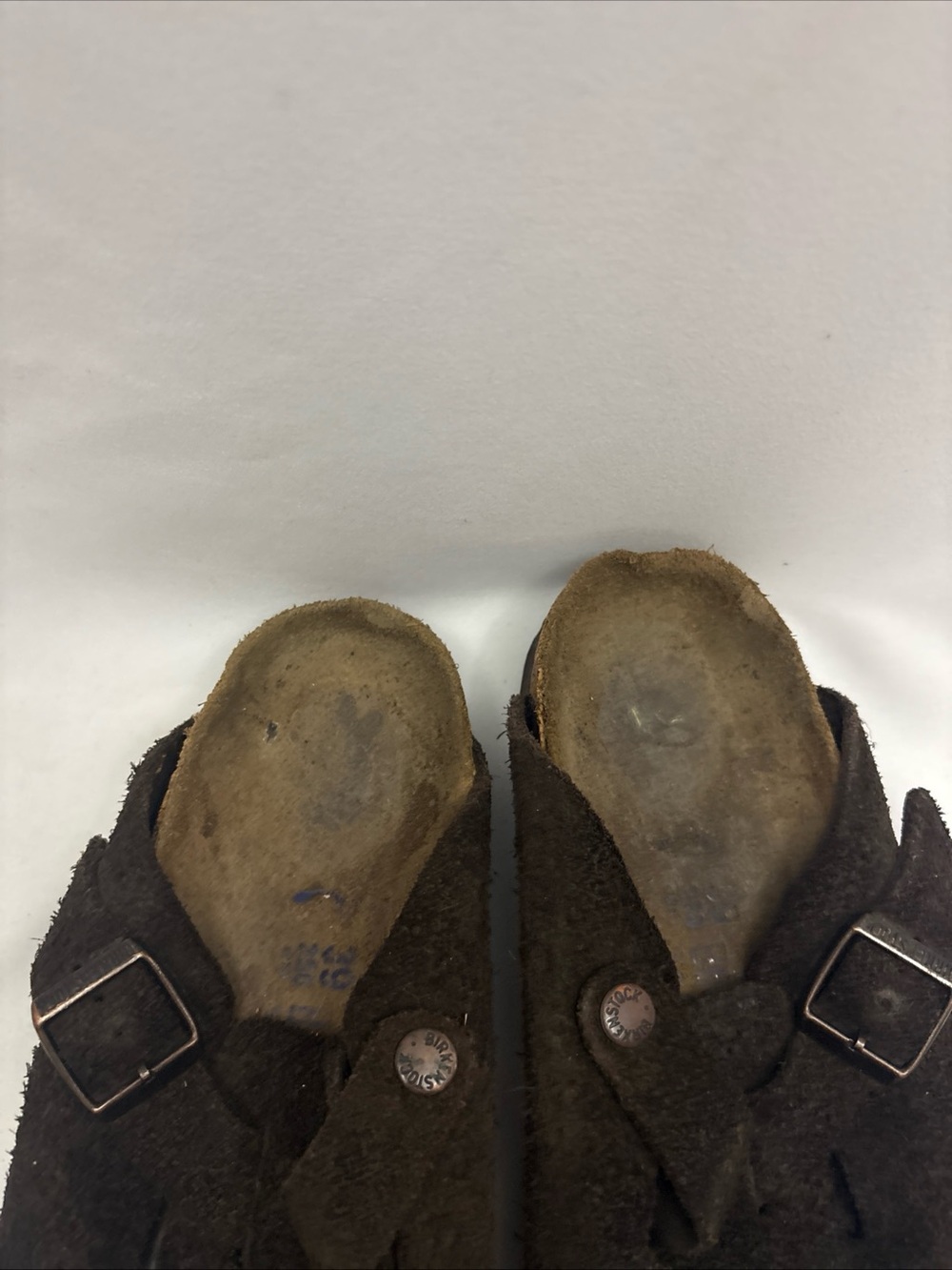 Birkenstock BOSTON SOFT Footbed Slide Clog EU 39 L8 M6 Brown Suede Leather Women - Picture 2 of 16